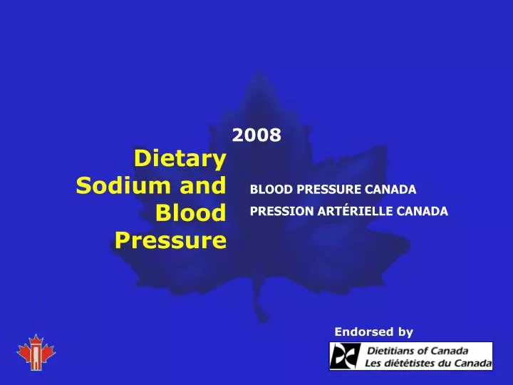 dietary sodium and blood pressure