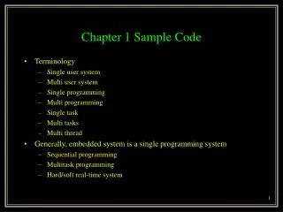 Chapter 1 Sample Code