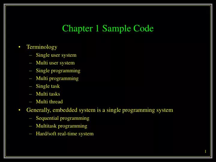chapter 1 sample code