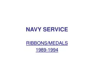 NAVY SERVICE