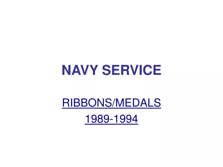 navy service