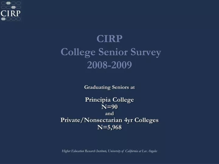 cirp college senior survey 2008 2009