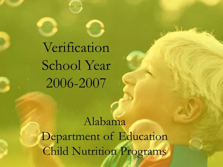 verification school year 2006 2007