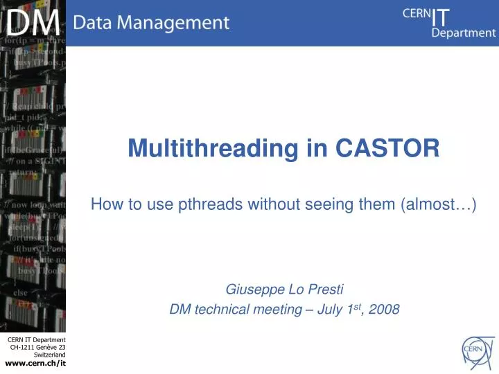 multithreading in castor