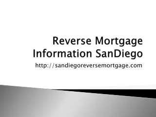 Reverse Mortgage San Diego