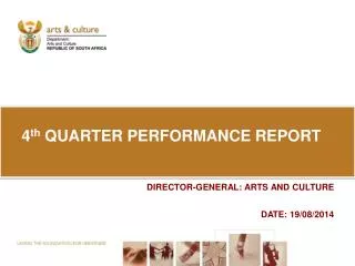 4 th QUARTER PERFORMANCE REPORT