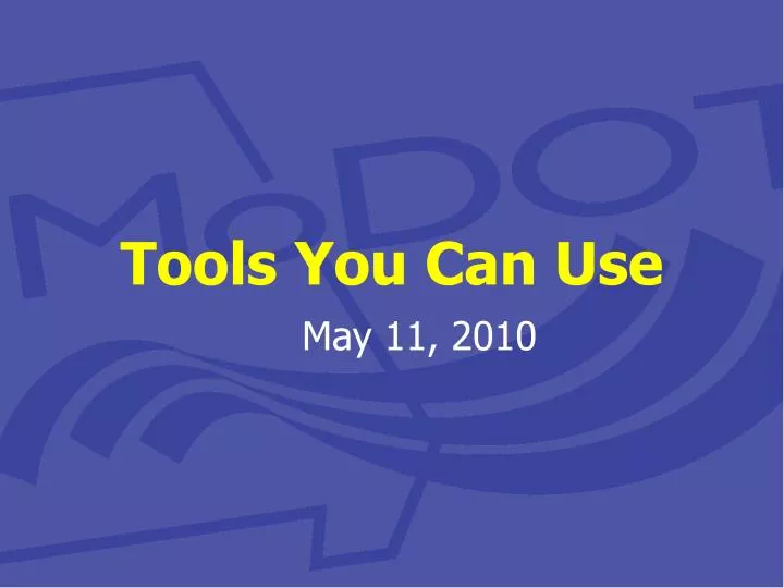 tools you can use