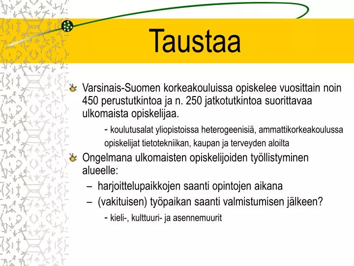 taustaa