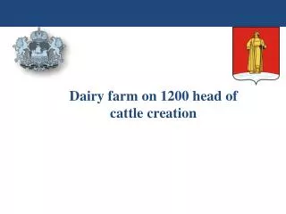 Dairy farm on 1200 head of cattle creation