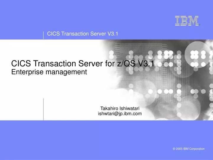 cics transaction server for z os v3 1 enterprise management
