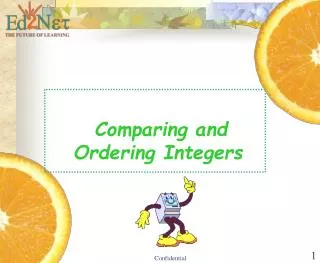 Comparing and Ordering Integers