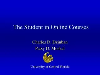 The Student in Online Courses