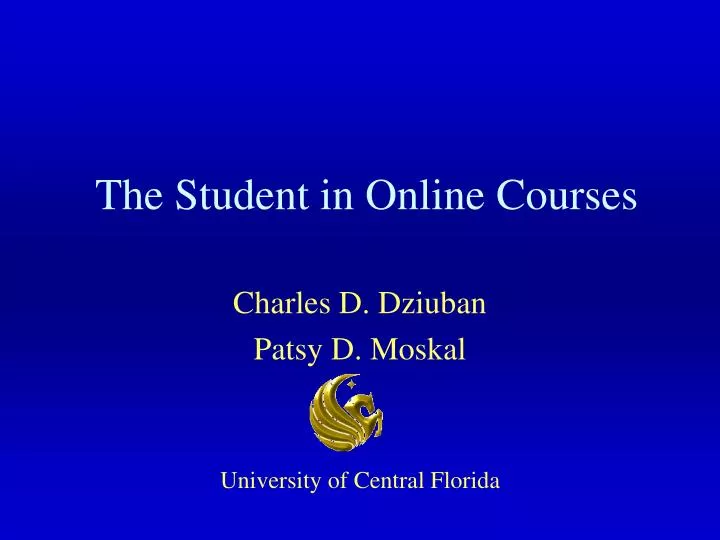 the student in online courses
