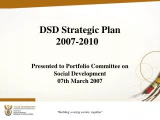 DSD Strategic Plan 2007-2010
