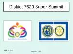 Embracing Collaboration and Growth in District 7620: A Commitment to Service - slide 1