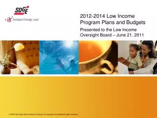 2012-2014 Low Income Program Plans and Budgets