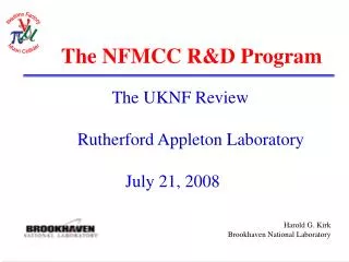 The NFMCC R&amp;D Program