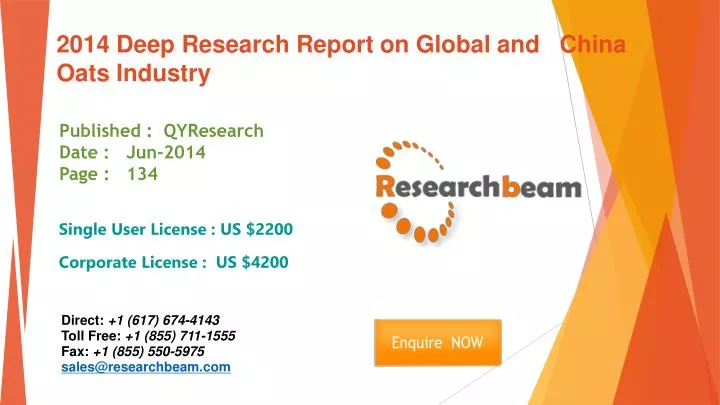 2014 deep research report on global and china oats industry