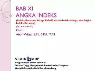 bab xi angka indeks
