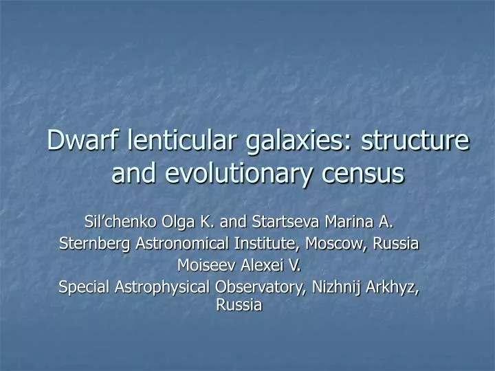 dwarf lenticular galaxies structure and evolutionary census