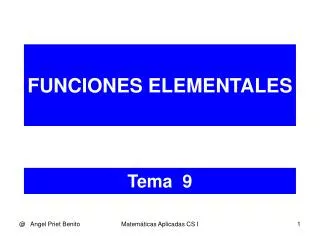 funciones elementales