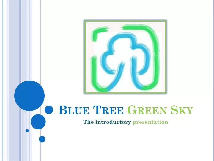 blue tree green sky