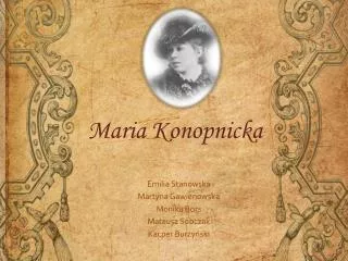 maria konopnicka