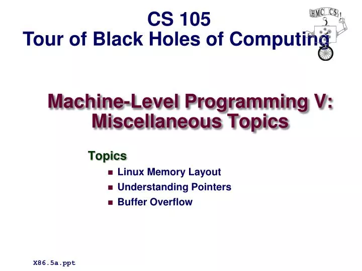 machine level programming v miscellaneous topics