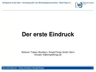 der erste eindruck