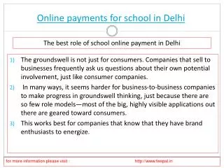 Outstanding Features About online payment for school in Delh