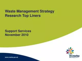 Waste Management Strategy Research Top Liners Support Services November 2010