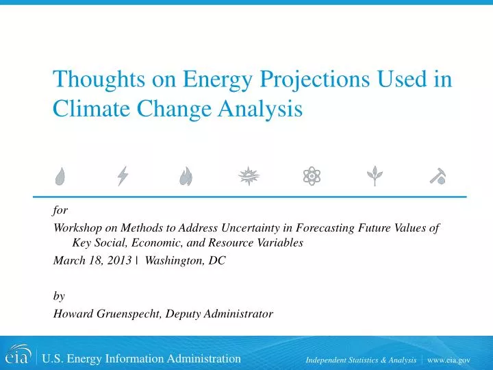 thoughts on energy projections used in climate change analysis