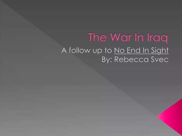 the war in iraq
