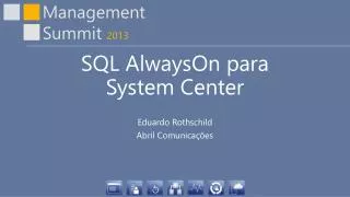 sql alwayson para system center