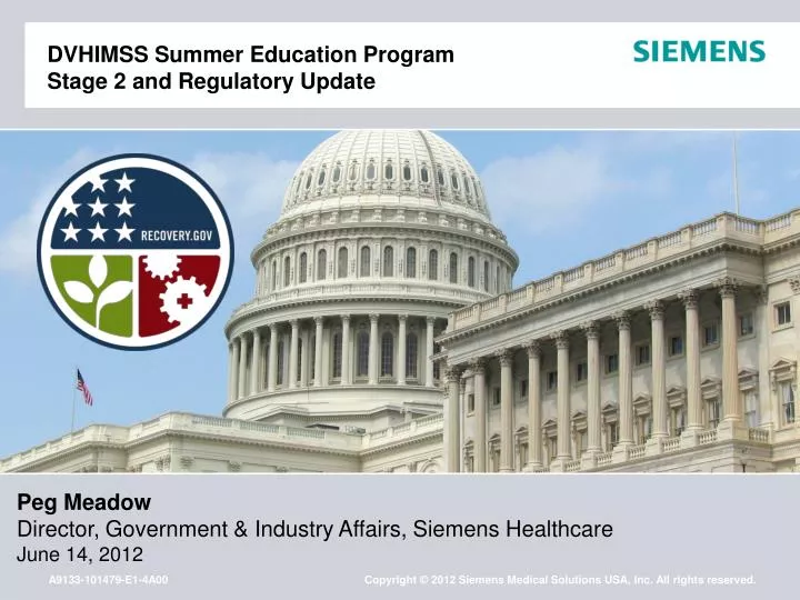 dvhimss summer education program stage 2 and regulatory update