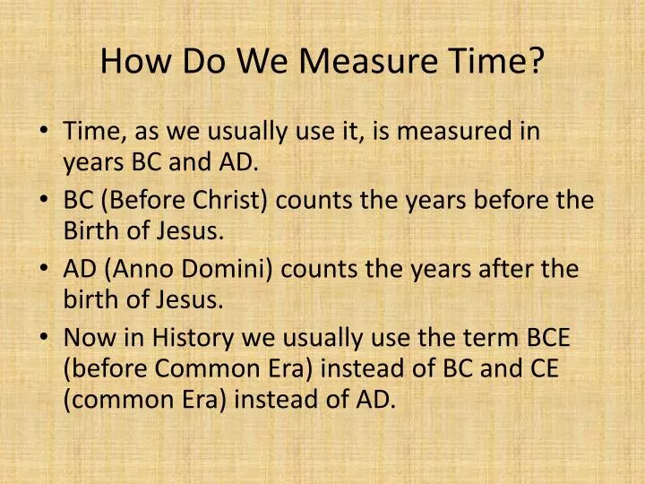 how do we measure time