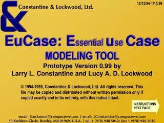 EuCase 99 Modeling Tool