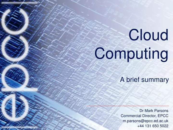 cloud computing