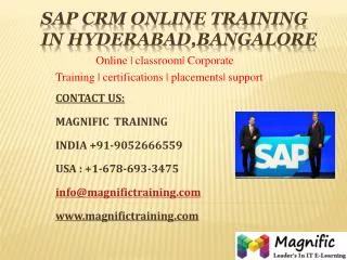 sap crm online training in hyderabad,bangalore