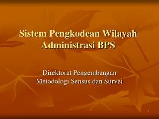 sistem pengkodean wilayah administrasi bps