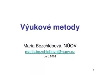 v ukov metody