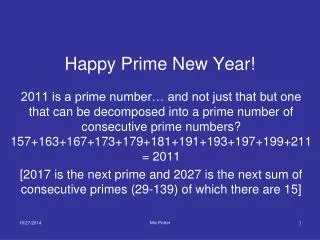 Happy Prime New Year!