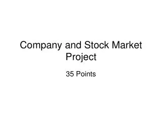 Company and Stock Market Project