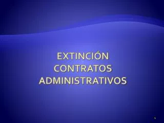 extinci n contratos administrativos