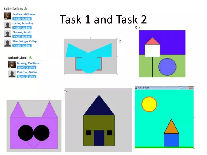 task 1 and task 2
