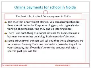 Free Access for the online payment for school in Noida