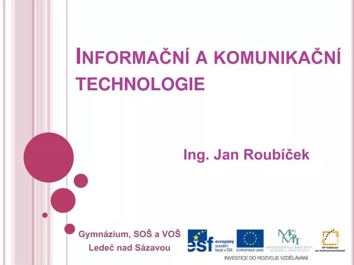 informa n a komunika n technologie