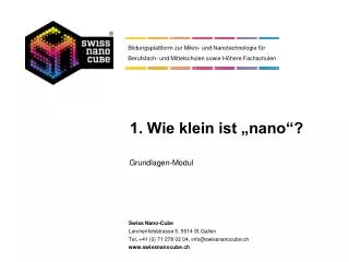 1 wie klein ist nano