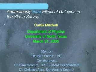 anomalously blue elliptical galaxies in the sloan survey