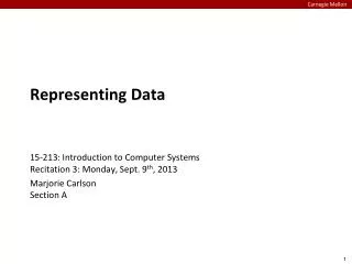 Representing Data